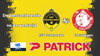 De persconferentie na de match KSV Oudenaarde  FC Gullegem [upl. by Anelec345]