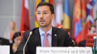 State Secretary of Slovakia Lukáš Parízek addresses the OSCE Permanent Council [upl. by Yrekaz584]