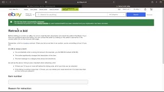 How To CANCEL A Bid On eBay  Tutorial [upl. by Macleod690]