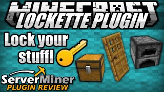 How to lock chests and doors in Minecraft with Lockette Plugin [upl. by Malin]