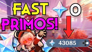 FASTEST PRIMOGEM FARMS F2P Guide  Genshin Impact [upl. by Oryaj]