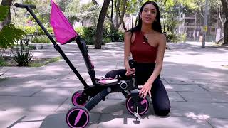 NOVANGUA Triciclo Bebe Con Barandilla Desmontable Y Toldo Ajustable  Baby stroller [upl. by Erbes]