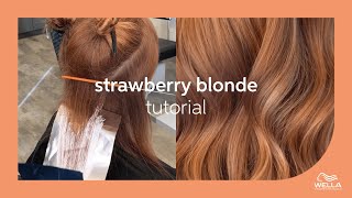 How to Create Strawberry Blonde Pieces with Color Touch  Wella Professionals [upl. by Herve]