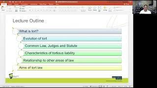 The Law of Torts An Introduction Lecture 1 LAWS11069 [upl. by Ahsekyt914]