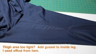 Add gusset inside leg trousers [upl. by Dennis]