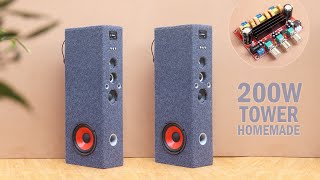 How to make 200W Professional Tower Speaker Box at home in Hindi 🔥 [upl. by Marion788]