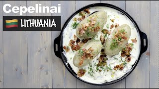 How to make Cepelinai  Lithuania  2min Recipe Video [upl. by Ezarra]