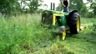 john deere 820 mowing field The King of the Two cylinders [upl. by Flory]