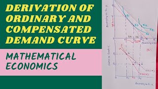 Derivation of Ordinary and Compensated Demand Curve Mathematical Economics [upl. by Carolynne]