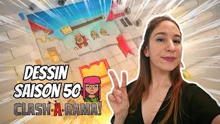 Clash Royale  DESSIN ECRAN CHARGEMENT SAISON 50  ClashARama  Speed drawing [upl. by Annal]