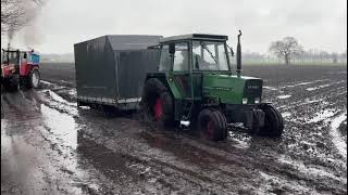 Vastgereden in de modder fendt 304ls en steyr 8090 turbo [upl. by Laureen]