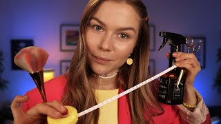 ASMR Haircut Makeup amp Measuring RP  Soft Spoken Personal Attention [upl. by Rodie]