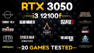 RTX 3050  i3 12100f  Test In 20 Games [upl. by Nayek]