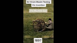 Sir Hiram Maxim Testing His Invention The Machine Gun [upl. by Aral]