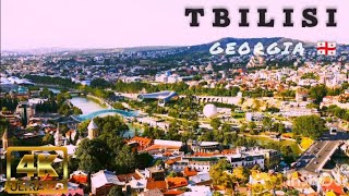 Tbilisi city Georgia 🇬🇪 aerial footage 4K video by drone in 60FPS ‎contentFly61 [upl. by Kreitman493]