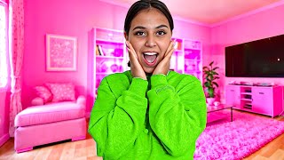 I SURPRISED MY GIRLFRIEND WITH A 10000 PINK ROOM MAKEOVER SHE CRIED [upl. by Aknaib]