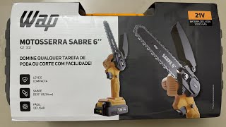 Unboxing e teste da mini Motosserra Wap k21 S02 portátil [upl. by Gujral]