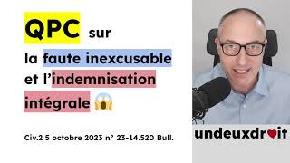 QPC sur la faute inexcusable et l’indemnisation intégrale 😱 [upl. by Nalyak660]