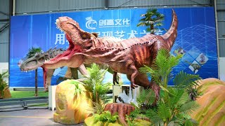 Zigong City Sichuan Province China animatronic dinosaur factory high standard Trex [upl. by Odrick]