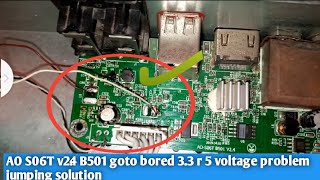 how to repair goto receiverAO S06T v24 B501 goto bored 33 r 5 voltage problem jumping solution [upl. by Hough]