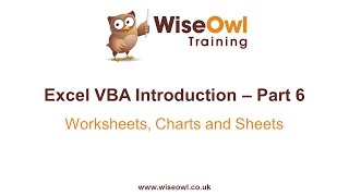 Excel VBA Introduction Part 6  Worksheets Charts and Sheets [upl. by Schonfield48]