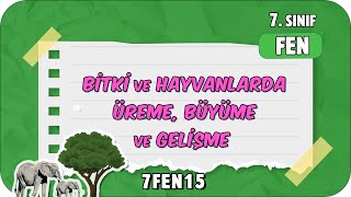 Bitki ve Hayvanlarda Üreme Büyüme ve Gelişme 📗 tonguçCUP 4Sezon  7FEN15 2024 [upl. by Broddy]