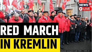 Russia News Live  October Revolution  Russian Communists Join A March Hold A Rally  News18 Live [upl. by Amando]