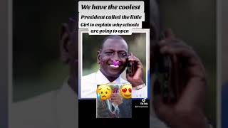 President Ruto calls a little girl school openkenya kenyansinamerica kenyacelebritiessubscribe [upl. by Dede]