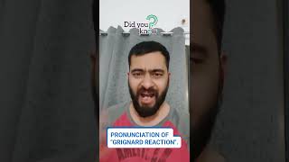 GRIGNARD REACTION PRONUNCIATION chemicalengineer [upl. by Tnayrb]