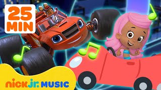 Blazing Speed Racing Songs From Blaze Bubble Guppies amp MORE 🚗 25 Minutes  Nick Jr Music [upl. by Eioj883]