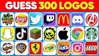 Guess the Logo in 1 Seconds 🥇🍏 300 Famous Logos  Logo Quiz 2024  Daily Quiz [upl. by Anelagna]