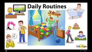 Daily Routines vocabulary [upl. by Constancy133]