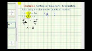 Ex 1 Solve a System of Equations Using the Elimination Method [upl. by Neetsyrk874]