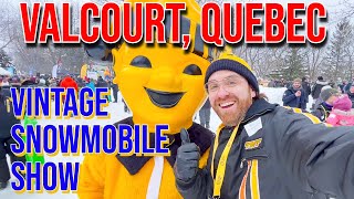 Vintage Snowmobile Show Valcourt 2023 quotMordus de lHiverquot Event [upl. by Ellirpa]