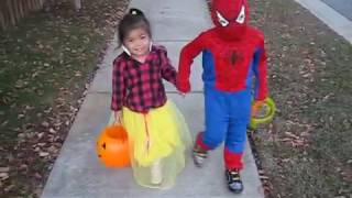 Halloween Costumes for Kids with Madison amp Ethan Trick or Treat  Classic Spiderman amp Snow White [upl. by Gertrudis]