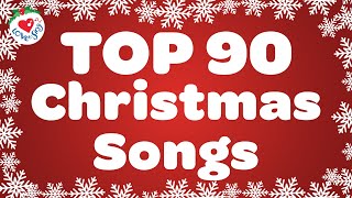 Top 90 Christmas Songs with Lyrics 🎅 Merry Christmas 2024 [upl. by Simona515]