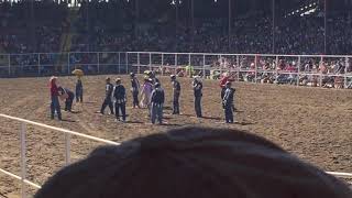 Angola LA prison rodeo Bull convict rodeo stay in hula hoop contest [upl. by Vincents877]