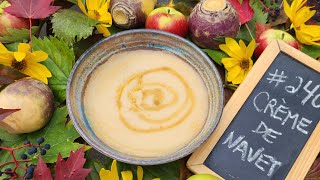 Soupe dautomne crème de navet pomme et érable [upl. by Nwahsaj]