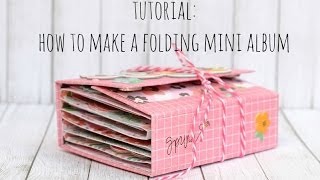 Tutorial How to create a folding mini album [upl. by Jun]