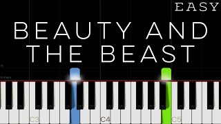 Beauty amp The Beast  Disney  EASY Piano Tutorial [upl. by Tocci]