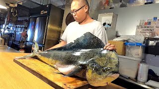 Monster Dolphin Fish Fillet SkillsMAHI MAHI FISH  Taiwanese Street Food鬼頭刀 [upl. by Eedahs983]