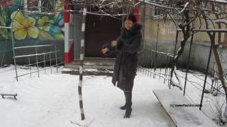 Lenka  OverkneeStiefel und Stiefel im Schnee boots in winter outddor  0125 [upl. by Leonid]