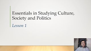 UCSP SHS Essentials in Studying Culture Society and Politics [upl. by Cuthbert]