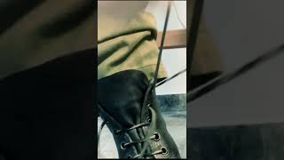 Tutorial how to tie your shoelaces correctly on tactical boots [upl. by Hausner883]