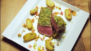 Lammnierstück mit Kräuterkruste  Rezepte von David Geisser [upl. by Polard618]