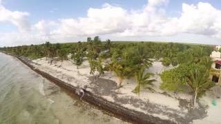 Mahahual un paraiso en Mexico vista aerea 3DR Drone [upl. by Enaj]