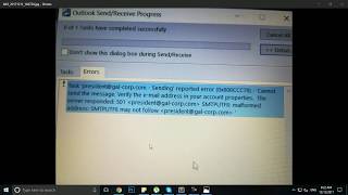 Microsoft Outlook  Sending reported error 0x800CCC78 [upl. by Cynth760]