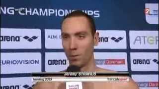 Championnat dEurope de natation  Jeremy Stravius [upl. by Ahsiel156]