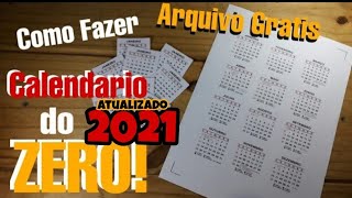 Como Fazer Calendário do ZERO [upl. by Enidualc]