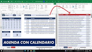 Cómo Hacer una AGENDA Automatizada e Interactiva en Excel con Calendario [upl. by Wylen]